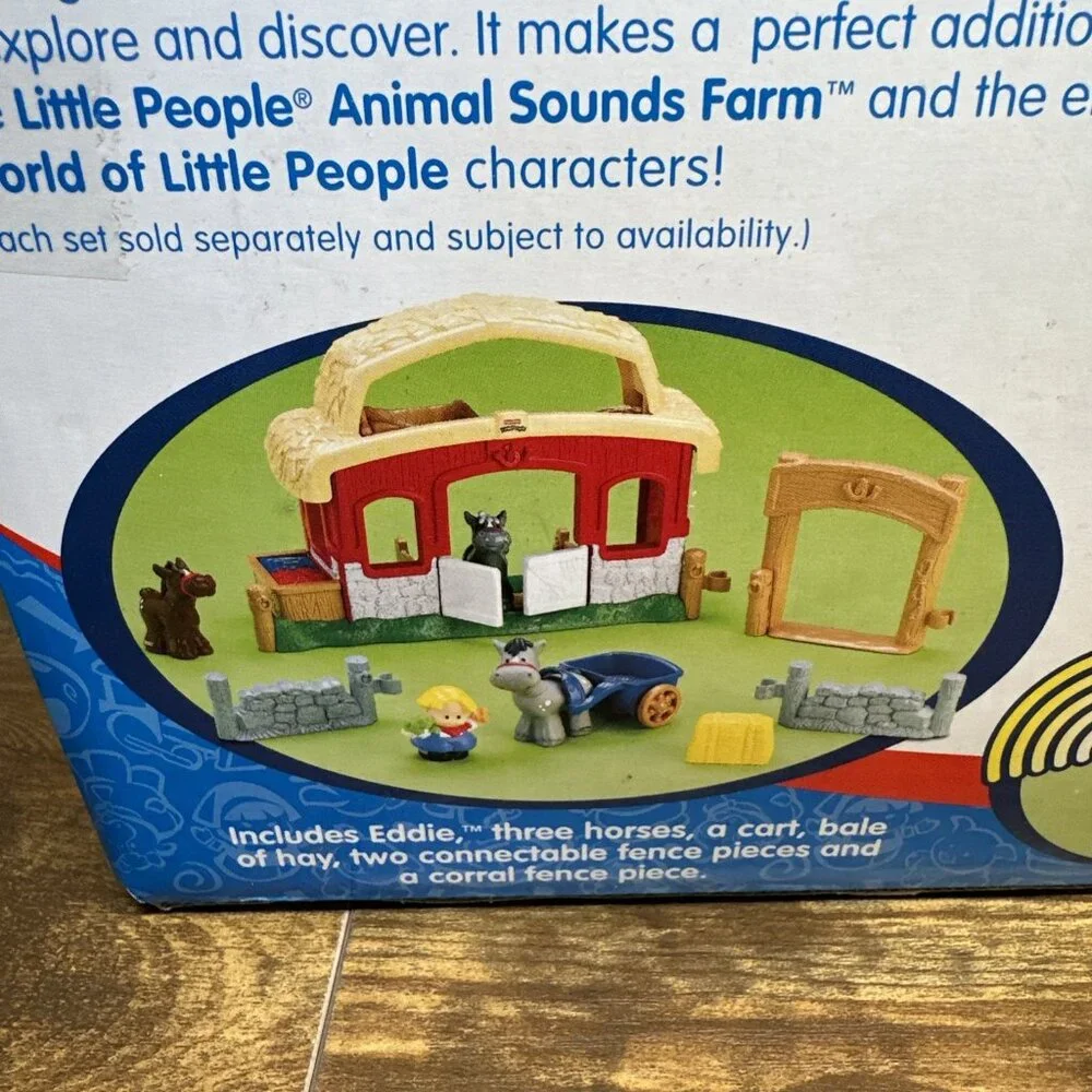 Vintage Fisher‎ Price Little People Animal Sounds Stable Tractor Set 2003